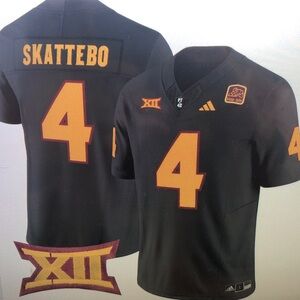 😍Cam Skattebo Black Vapor Stitched Jersey😘
